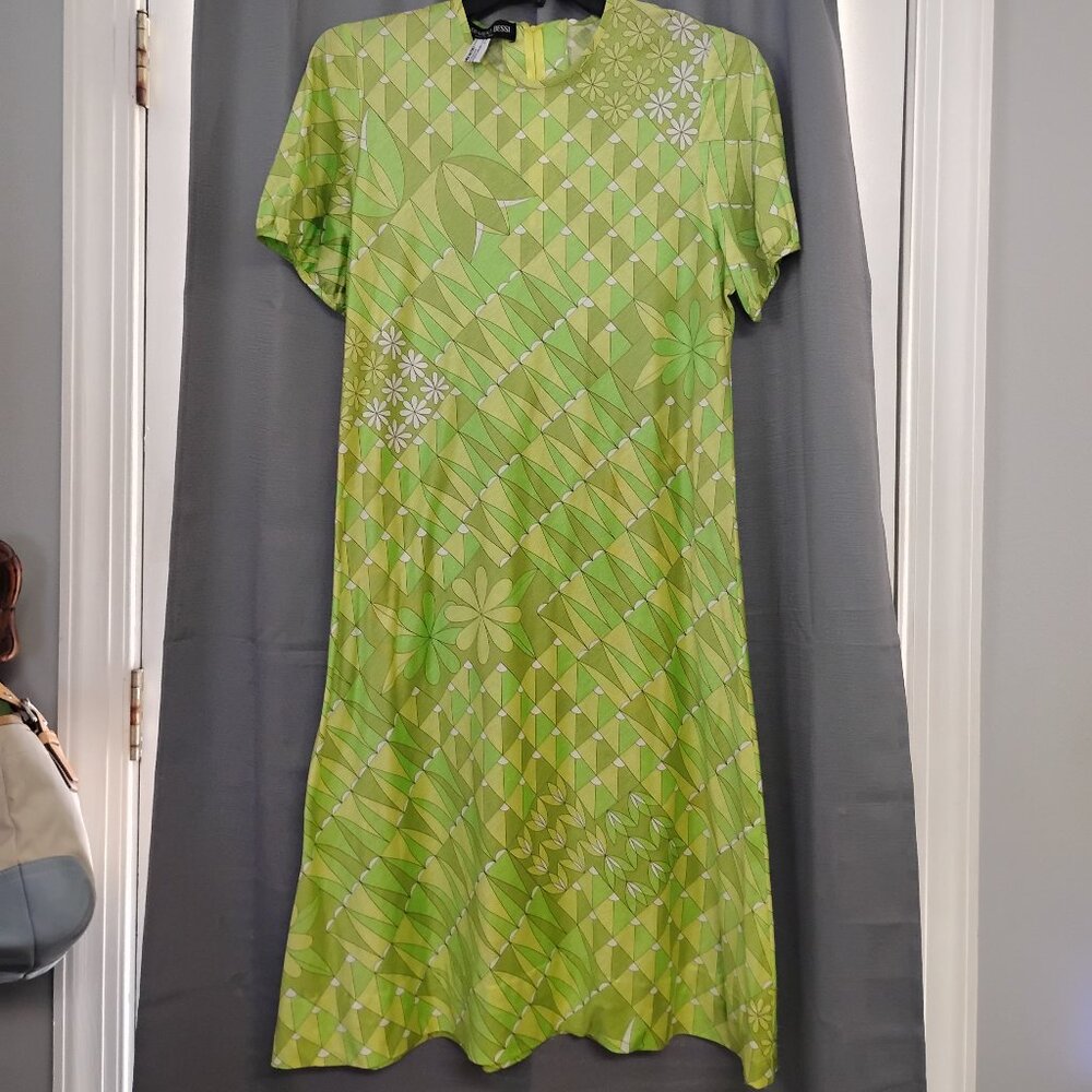 ❤️AVERARDO BESSI Retro Made in Italy Maxi Tent Dress with Belt Size 44 Euro XL